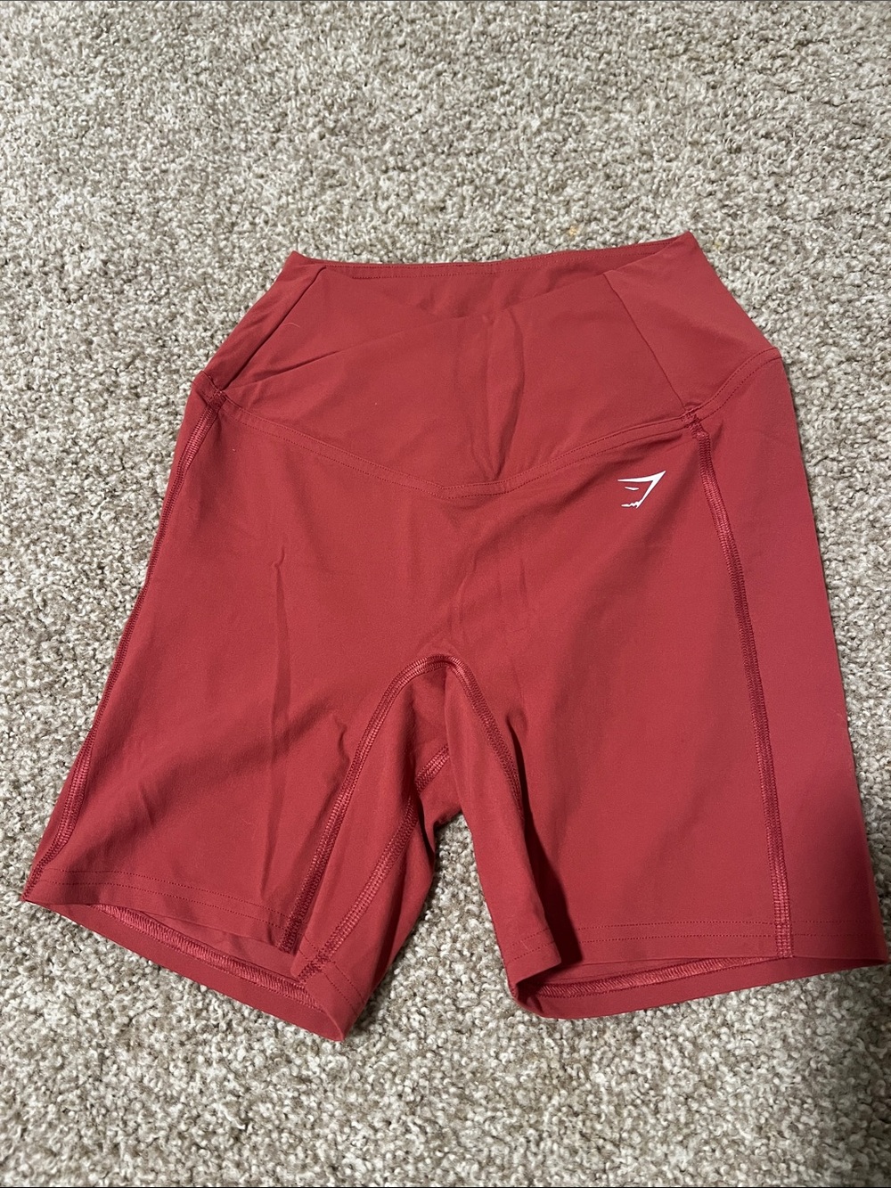 Gymshark Women’s High-Rise Brick Red Bike Shorts